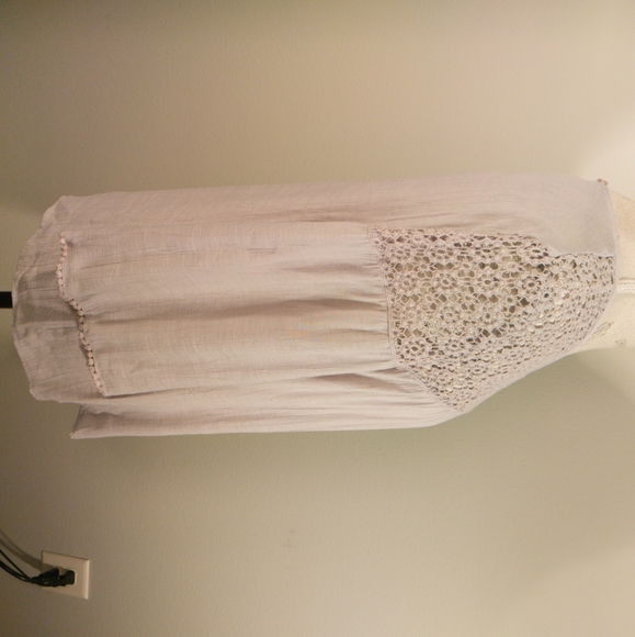 Gray Muslin Smock style top - Picture 4 of 7